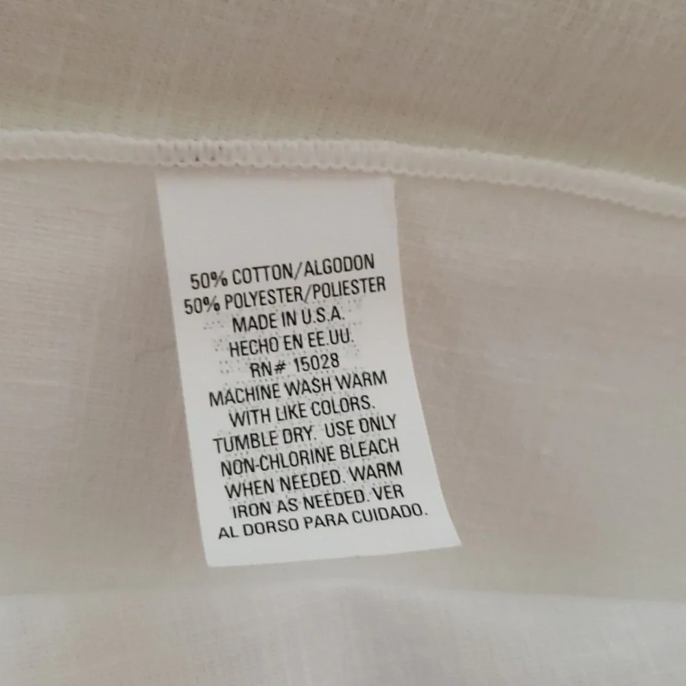 💯 Pure White Cotton Blend Tablecloth